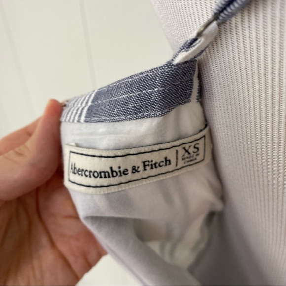 Abercrombie & Fitch Sundress Sz XS Square Neck Striped Blue Summer Beach Coastal - Picture 9 of 14